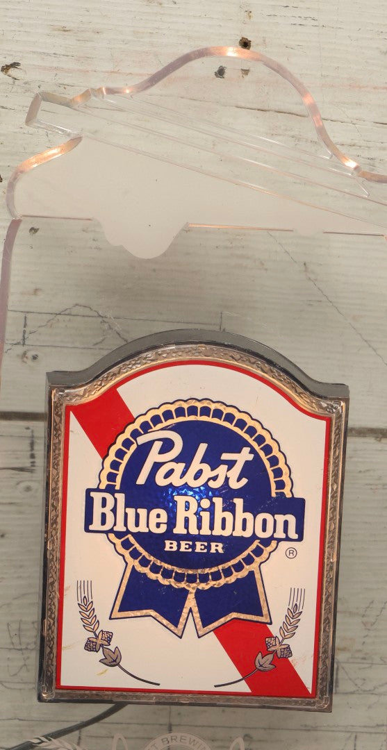 Lot 036 - Vintage Pabst Blue Ribbon Beer Clear Plastic Stein Light-Up Sign, Milwaukee, Wisconsin