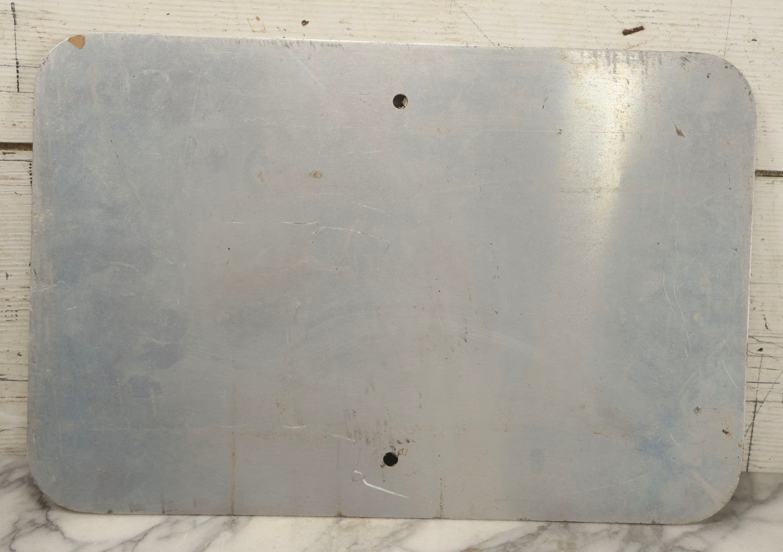 Lot 038 - Vintage “Warning Live Tracks” Metal Railroad Sign, 18" x 12"