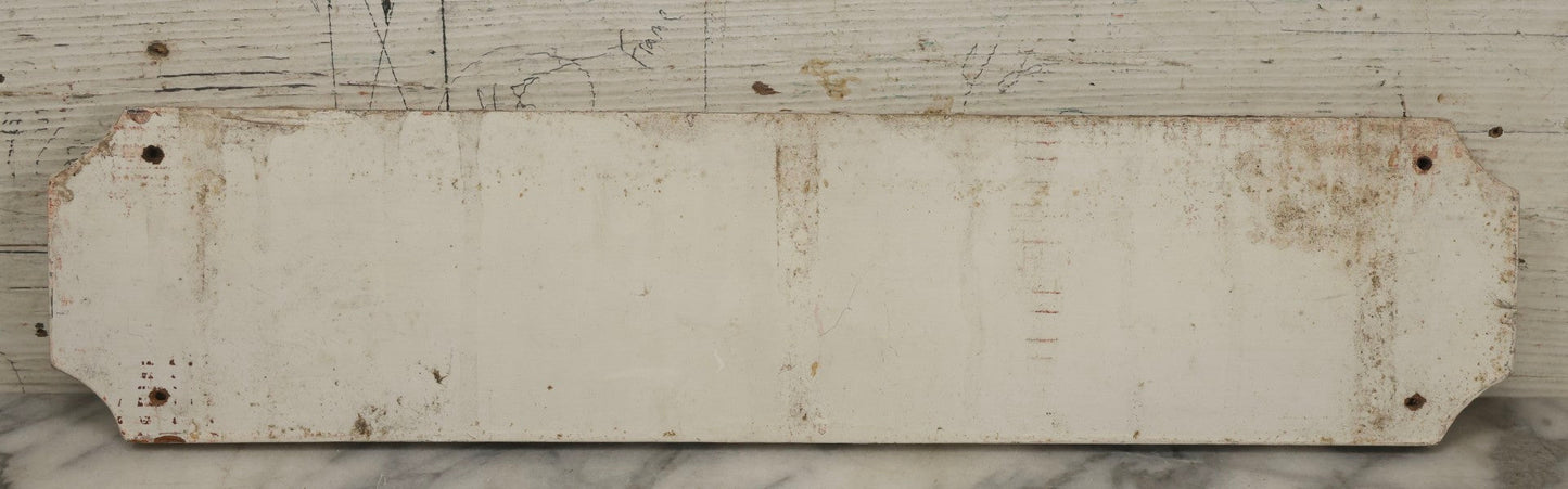 Lot 042 - Vintage “Notary” Hand-Painted Wooden Sign With Gray Pinstriping, 20" x 4-1/2"