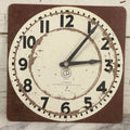 Lot 049 - Vintage “Time Teacher” Clock Face With Hands On Pressed Board By C-R Distributors, Cleveland, Ohio, 11-7/8" x 11-7/8"
