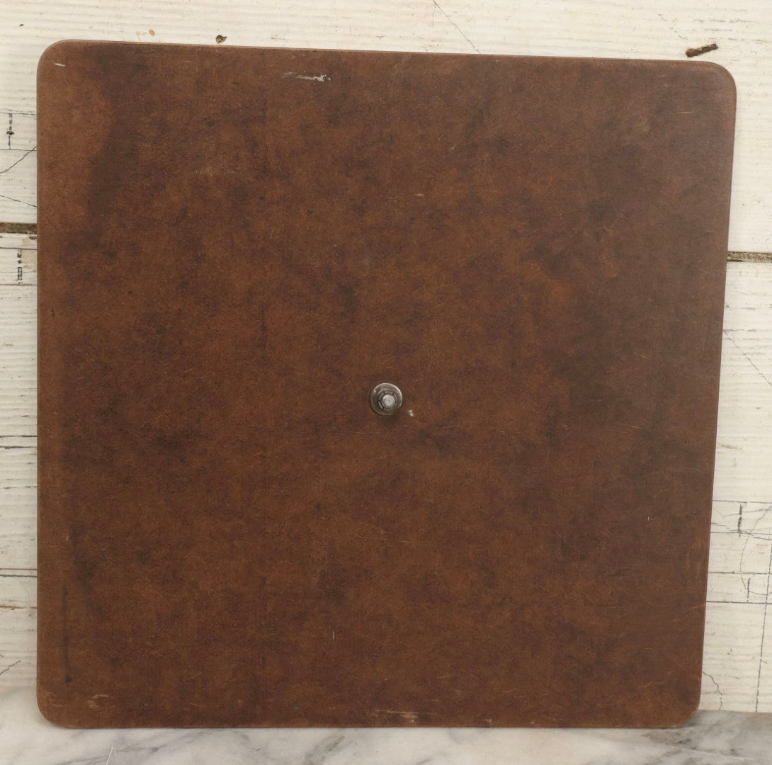 Lot 049 - Vintage “Time Teacher” Clock Face With Hands On Pressed Board By C-R Distributors, Cleveland, Ohio, 11-7/8" x 11-7/8"