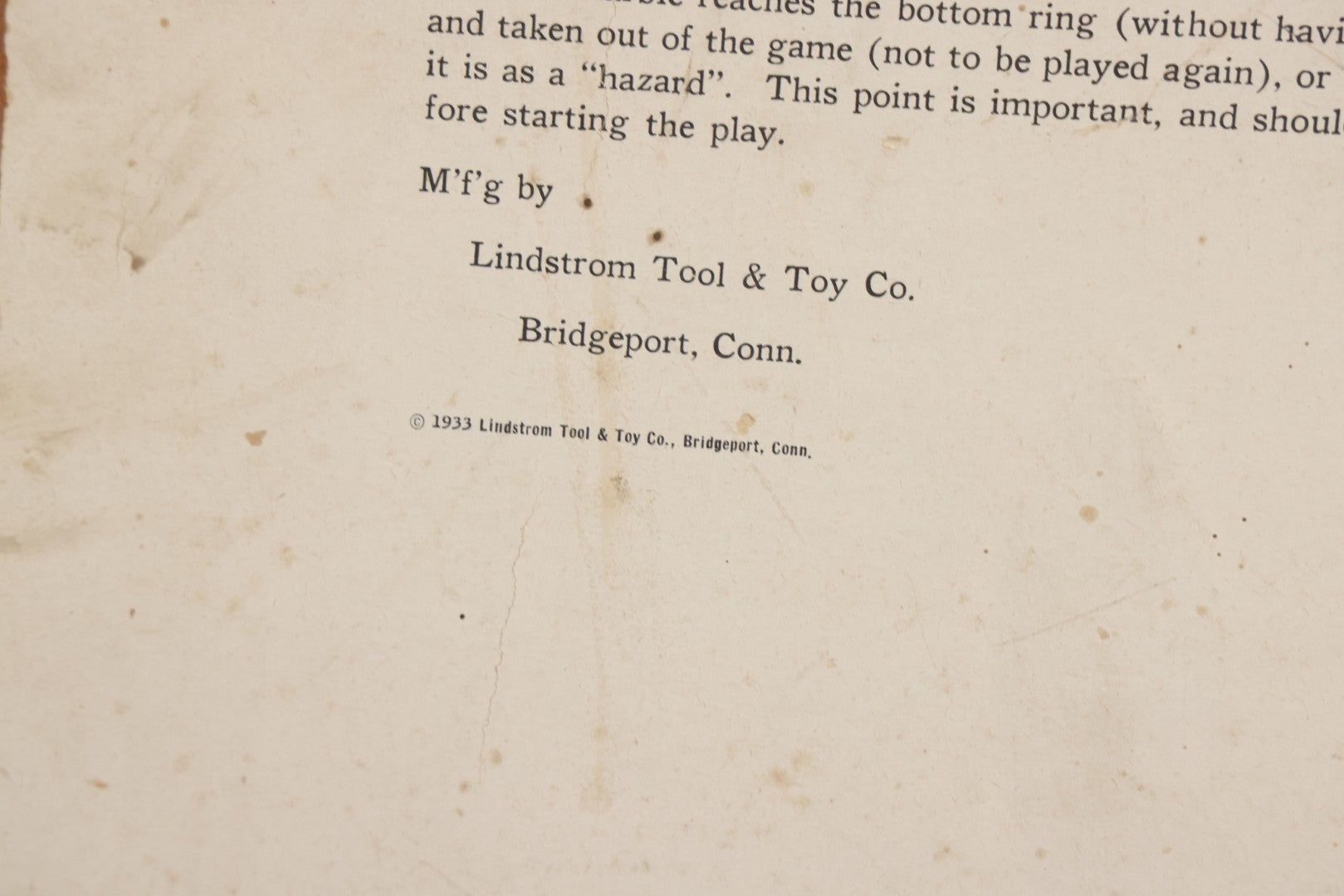 Lot 050 - Vintage "Lindstrom's Gold Star Game" Tabletop Marble Pinball Game, Manufactured By Lindstrom Tool & Toy Co., Bridgeport, Connecticut, 1933, 14-1/4" x 24"