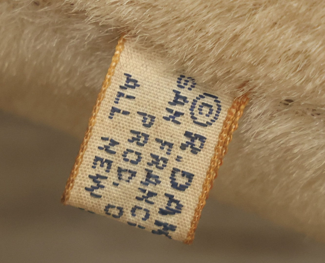 Lot 053 - Vintage Plush Bulldog Stuffed Animal Toy With Brass Chain Necklace, Manufactured By R. Dakin & Co., San Francisco, California, Product Of Japan, 10" L