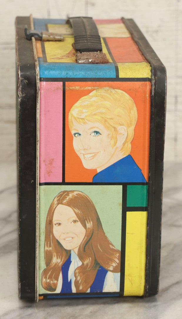 Lot 058 - Vintage Partridge Family Tin Lithographed Lunchbox, Manufactured By Thermos Division Of King-Seeley Thermos Co., Copyright Columbia Pictures Industries, Inc., 1971