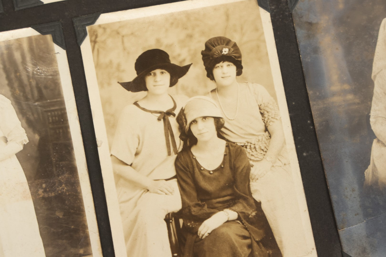 Lot 083 - Vintage Photo Album With Snapshot Photographs From 1920s To 1940s 130+ Photos Including Antique Nurse Real Photo Postcard, WWII Serviceman's Military Service And Family Life, Musicians, Trip To Nyc With Statue Of Liberty