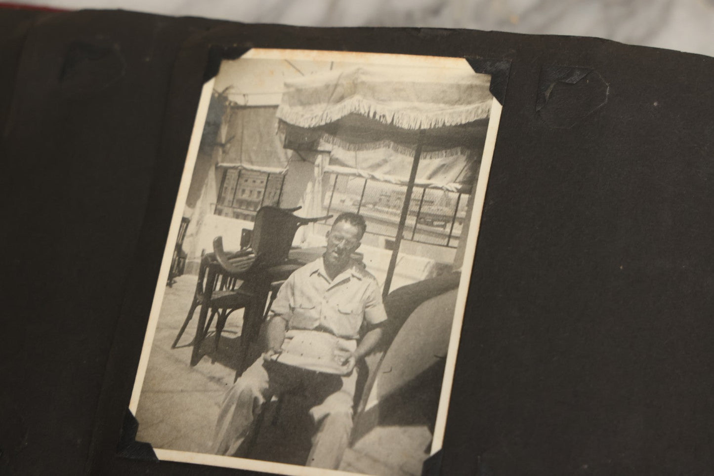 Lot 083 - Vintage Photo Album With Snapshot Photographs From 1920s To 1940s 130+ Photos Including Antique Nurse Real Photo Postcard, WWII Serviceman's Military Service And Family Life, Musicians, Trip To Nyc With Statue Of Liberty