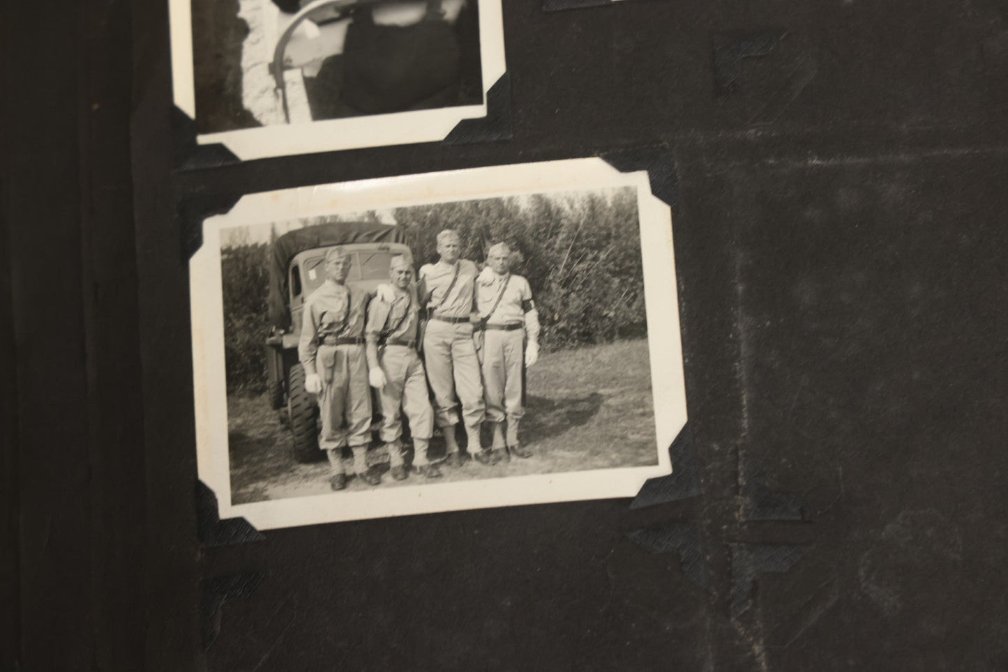 Lot 083 - Vintage Photo Album With Snapshot Photographs From 1920s To 1940s 130+ Photos Including Antique Nurse Real Photo Postcard, WWII Serviceman's Military Service And Family Life, Musicians, Trip To Nyc With Statue Of Liberty