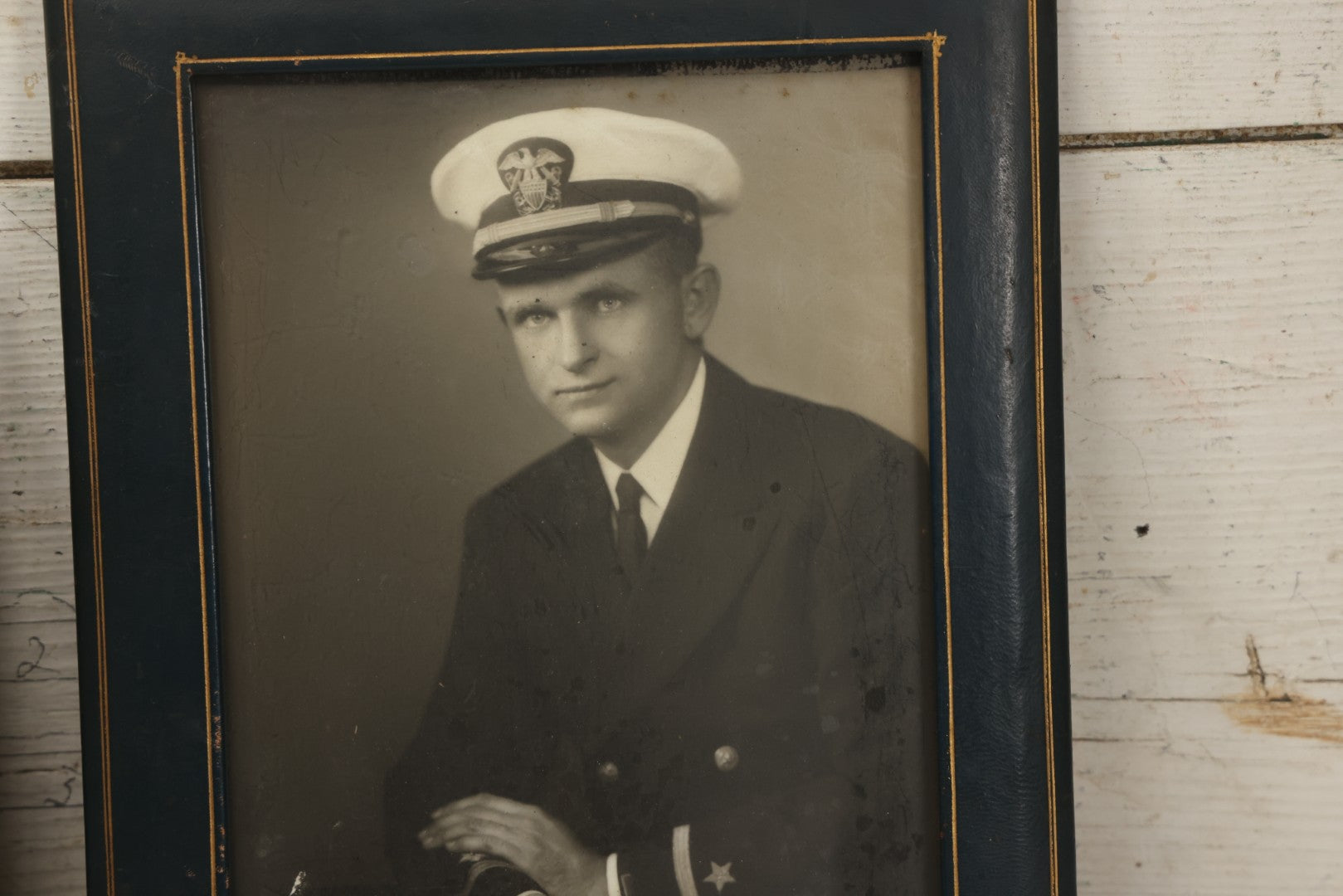 Lot 086 - Grouping Of Three Vintage Framed Photographs Of Arthur T. Howard Including U.S. Navy Portrait, Exeter Fraternity Class Photograph, And Military Portrait Of Cousin Charles P. Howard