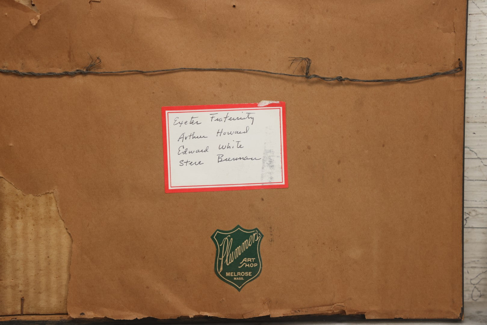 Lot 086 - Grouping Of Three Vintage Framed Photographs Of Arthur T. Howard Including U.S. Navy Portrait, Exeter Fraternity Class Photograph, And Military Portrait Of Cousin Charles P. Howard