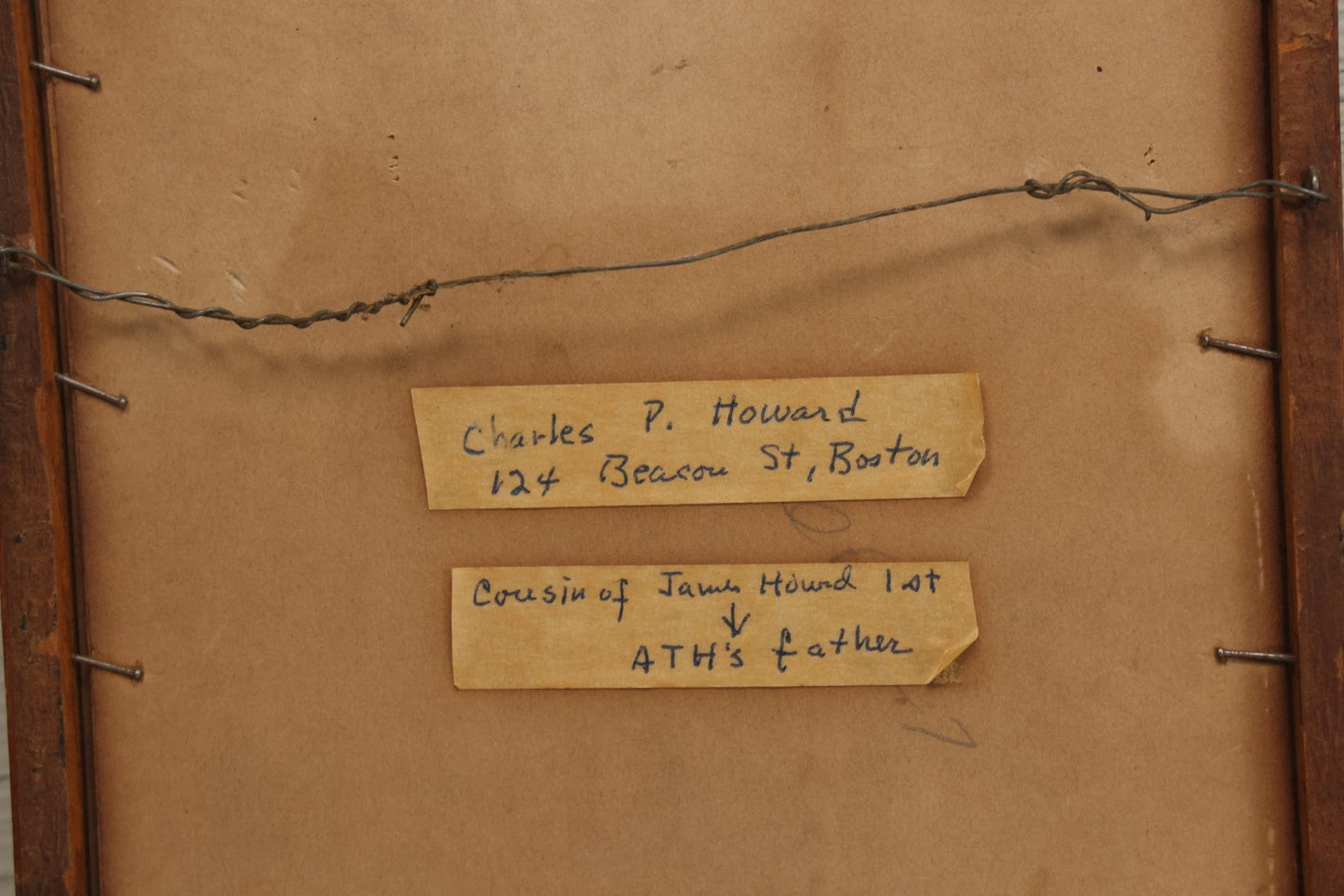 Lot 086 - Grouping Of Three Vintage Framed Photographs Of Arthur T. Howard Including U.S. Navy Portrait, Exeter Fraternity Class Photograph, And Military Portrait Of Cousin Charles P. Howard