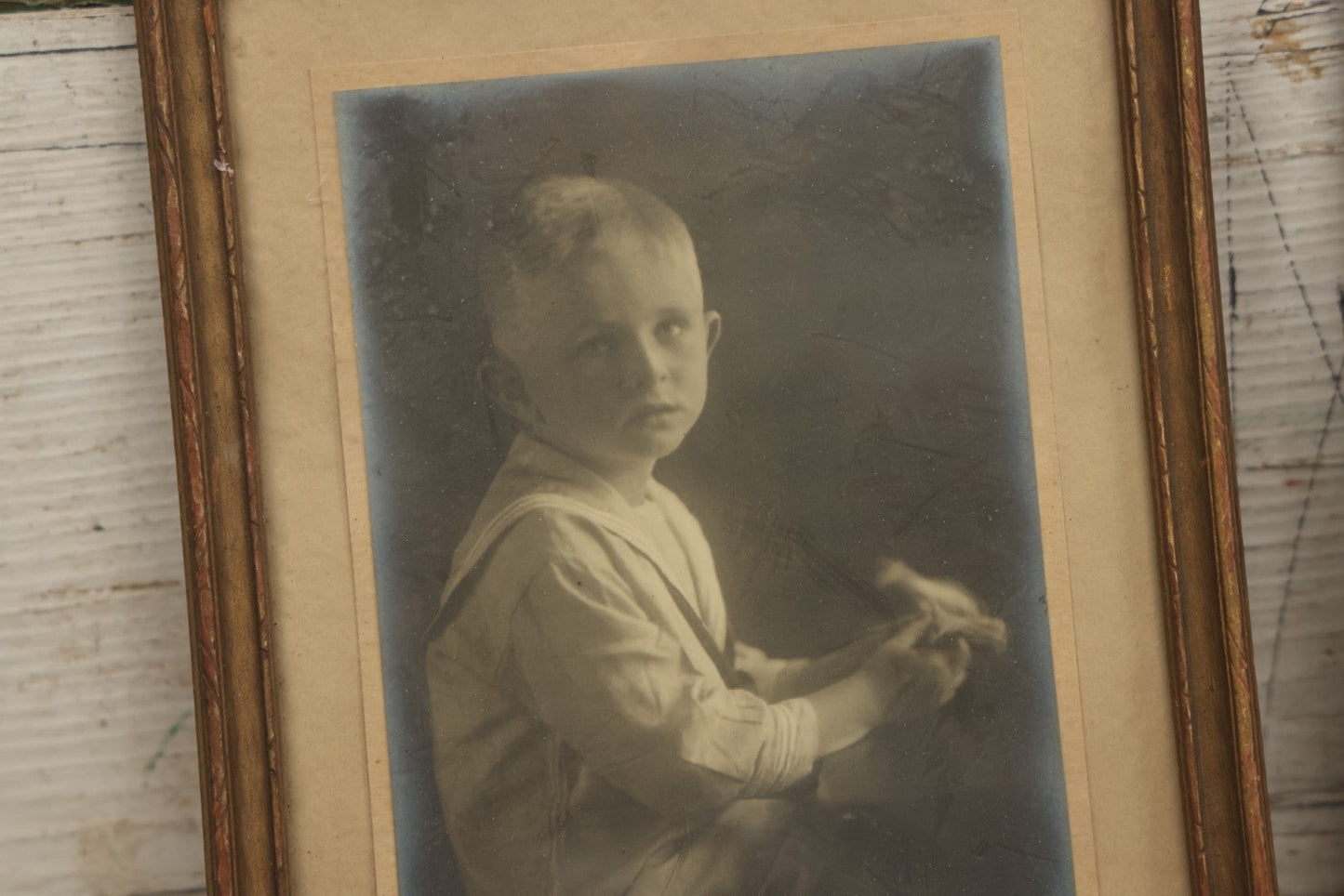 Lot 087 - Grouping Of Four Antique And Vintage Framed Studio Portrait Photographs Of The Howard Family Identified On Verso Including A.T. Howard 1st Dated 1912