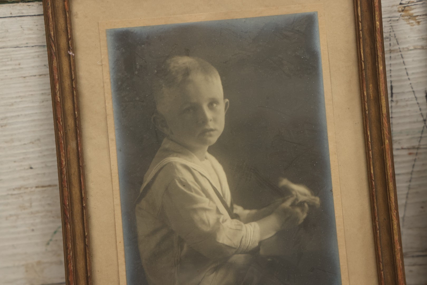 Lot 087 - Grouping Of Four Antique And Vintage Framed Studio Portrait Photographs Of The Howard Family Identified On Verso Including A.T. Howard 1st Dated 1912