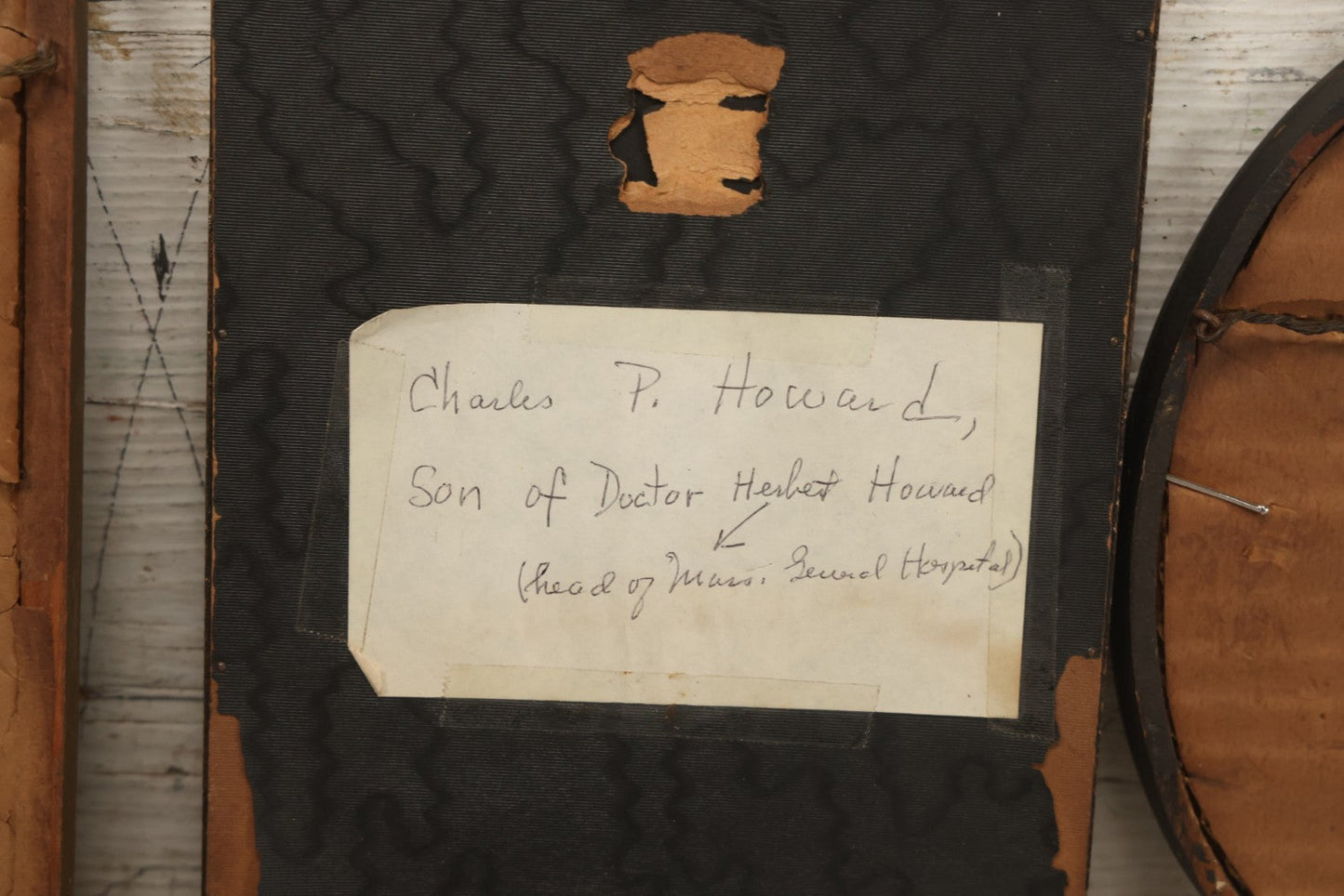 Lot 087 - Grouping Of Four Antique And Vintage Framed Studio Portrait Photographs Of The Howard Family Identified On Verso Including A.T. Howard 1st Dated 1912