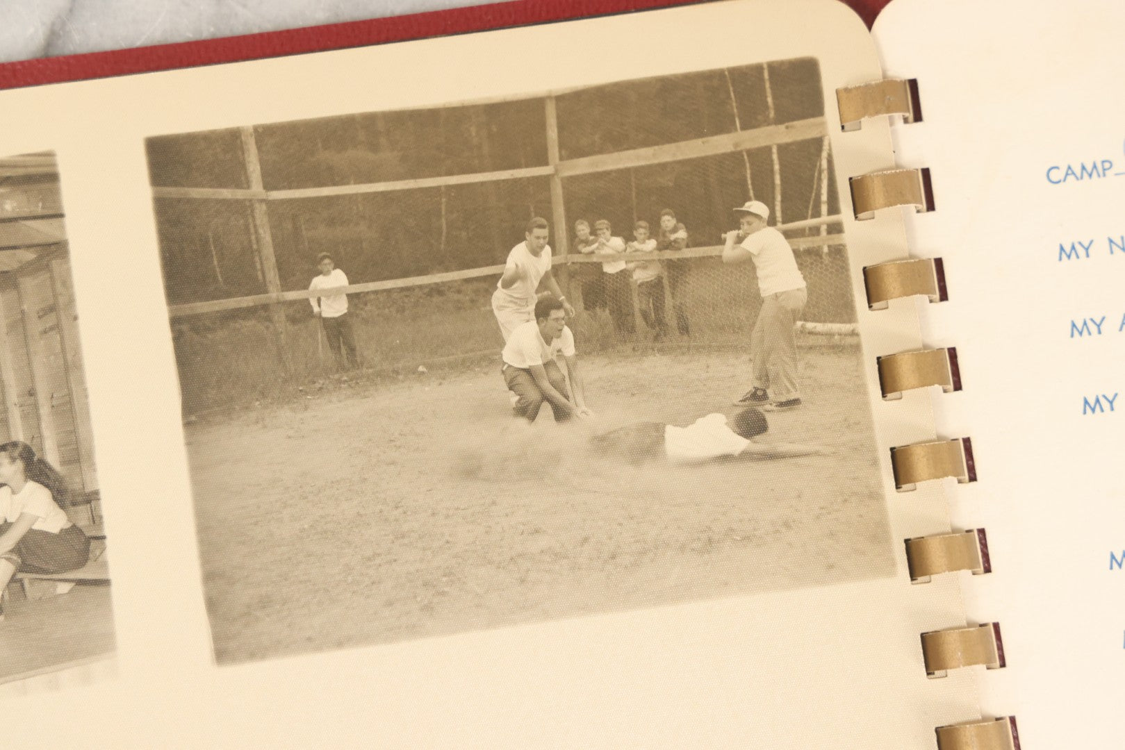 Lot 090 - Pair Of Vintage Camp Ramah Memory Books From Conover Wisconsin 1954 And 1956, Filled Out By Camper Jerome Weinstein, Mobile Photo Service Chicago