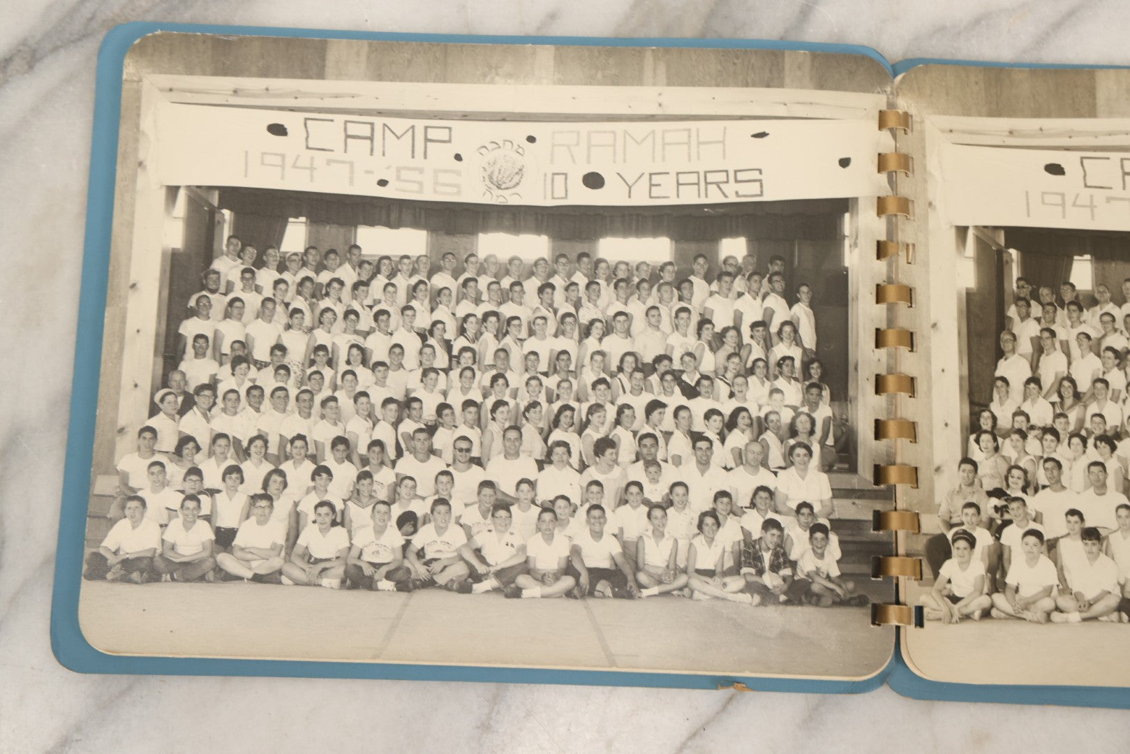 Lot 090 - Pair Of Vintage Camp Ramah Memory Books From Conover Wisconsin 1954 And 1956, Filled Out By Camper Jerome Weinstein, Mobile Photo Service Chicago