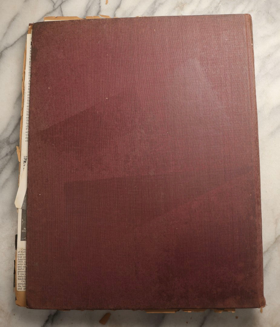 Lot 094 - Antique Upstate New York And Berkshires Travel Scrapbook With Hudson River And Lake Champlain Ephemera, Circa 1893, Note Pages Brittle And Detached, Binding Mostly Separated From Covers