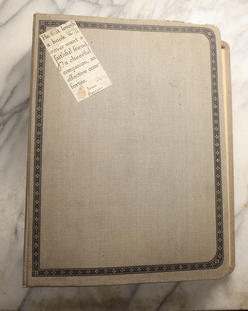 Lot 097 - Antique Scrapbook With Mediterranean, Holy Lands, Egypt, And Algeria Travel Ephemera And Homemade Herbarium Pages, Circa 1911-1912, Note Many Pressed Samples Detached And Broken