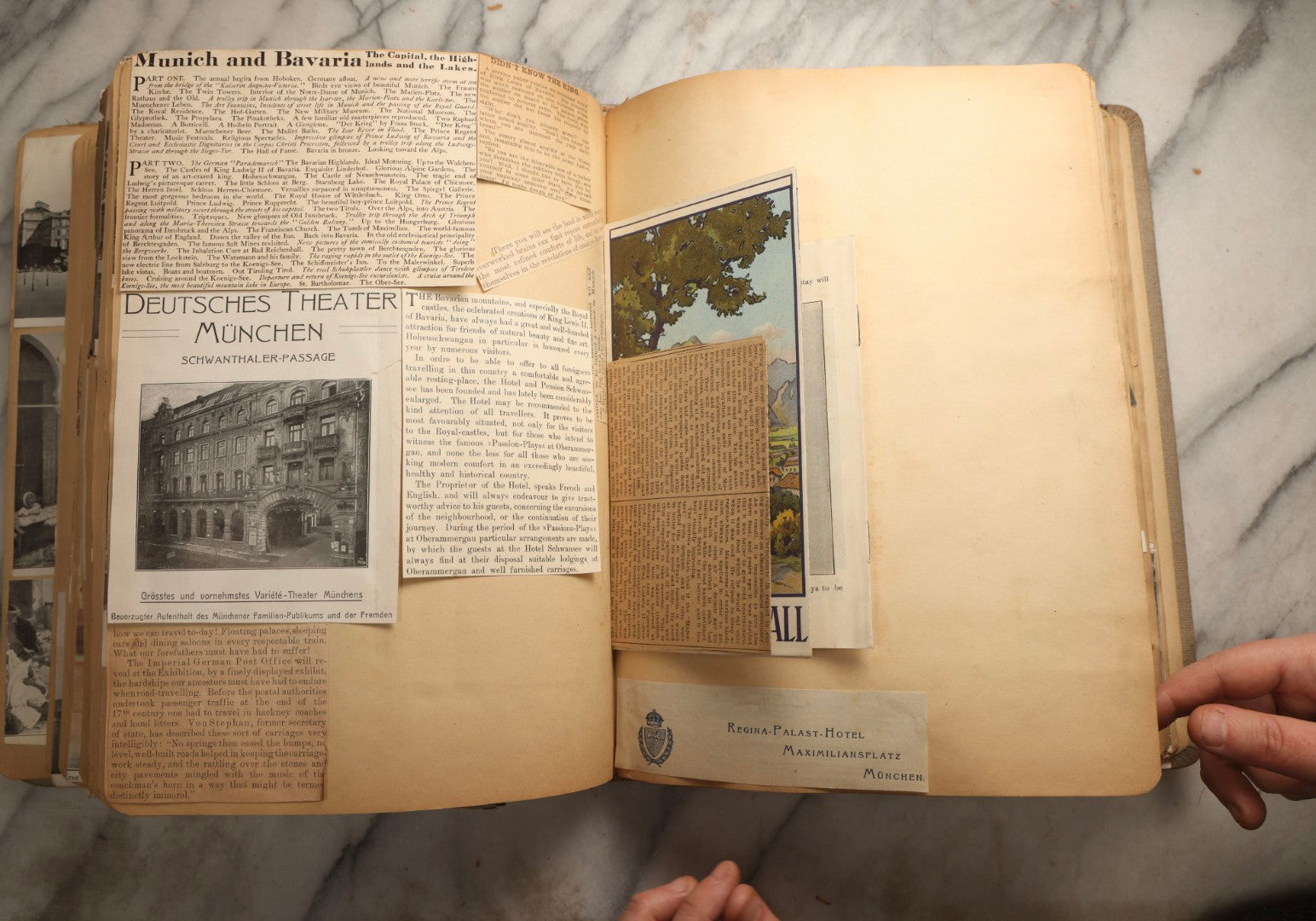 Lot 097 - Antique Scrapbook With Mediterranean, Holy Lands, Egypt, And Algeria Travel Ephemera And Homemade Herbarium Pages, Circa 1911-1912, Note Many Pressed Samples Detached And Broken