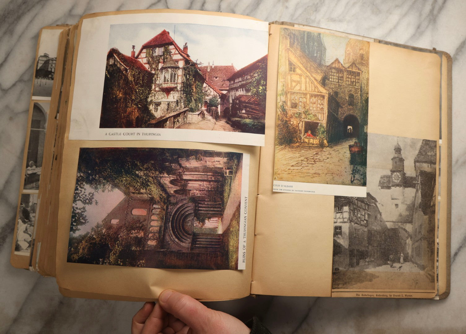 Lot 097 - Antique Scrapbook With Mediterranean, Holy Lands, Egypt, And Algeria Travel Ephemera And Homemade Herbarium Pages, Circa 1911-1912, Note Many Pressed Samples Detached And Broken