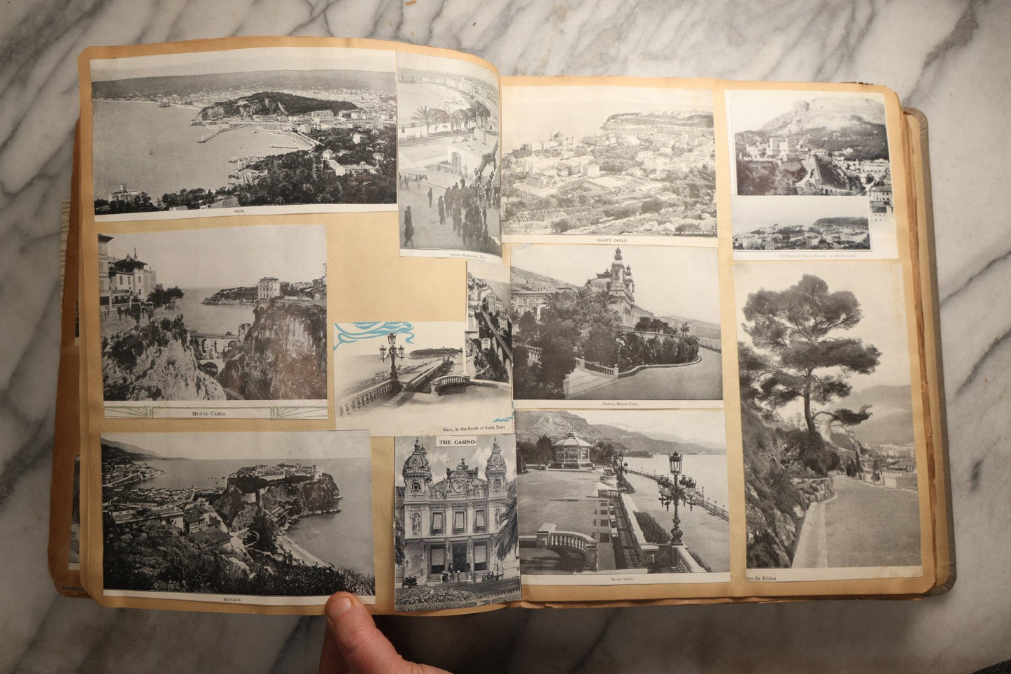 Lot 098 - Antique Scrapbook With Spain, Algeria, Greece, Syria, Italy, And Switzerland Travel Ephemera, Pressed Flowers And Botanical Specimens Throughout, Circa 1911