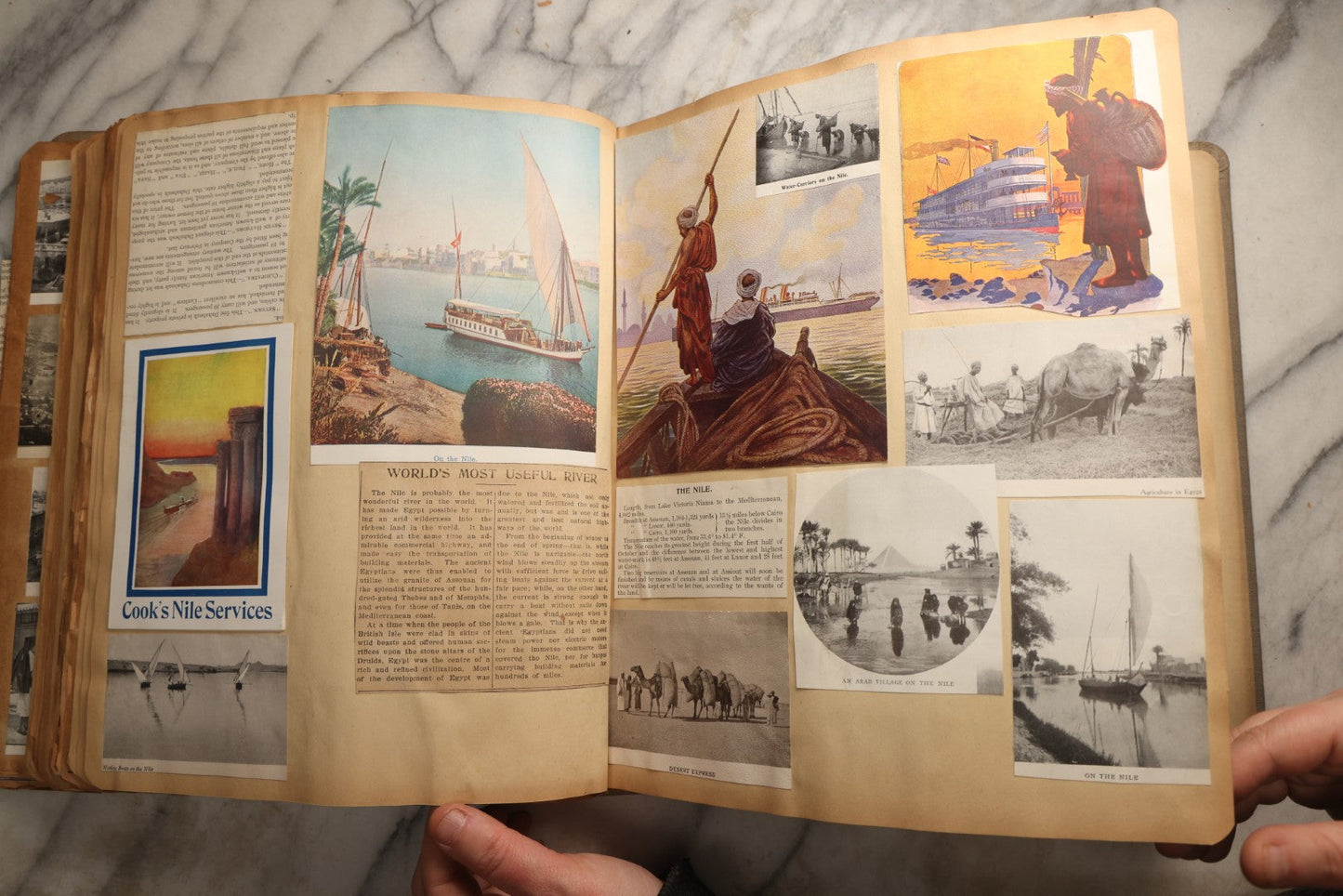 Lot 098 - Antique Scrapbook With Spain, Algeria, Greece, Syria, Italy, And Switzerland Travel Ephemera, Pressed Flowers And Botanical Specimens Throughout, Circa 1911