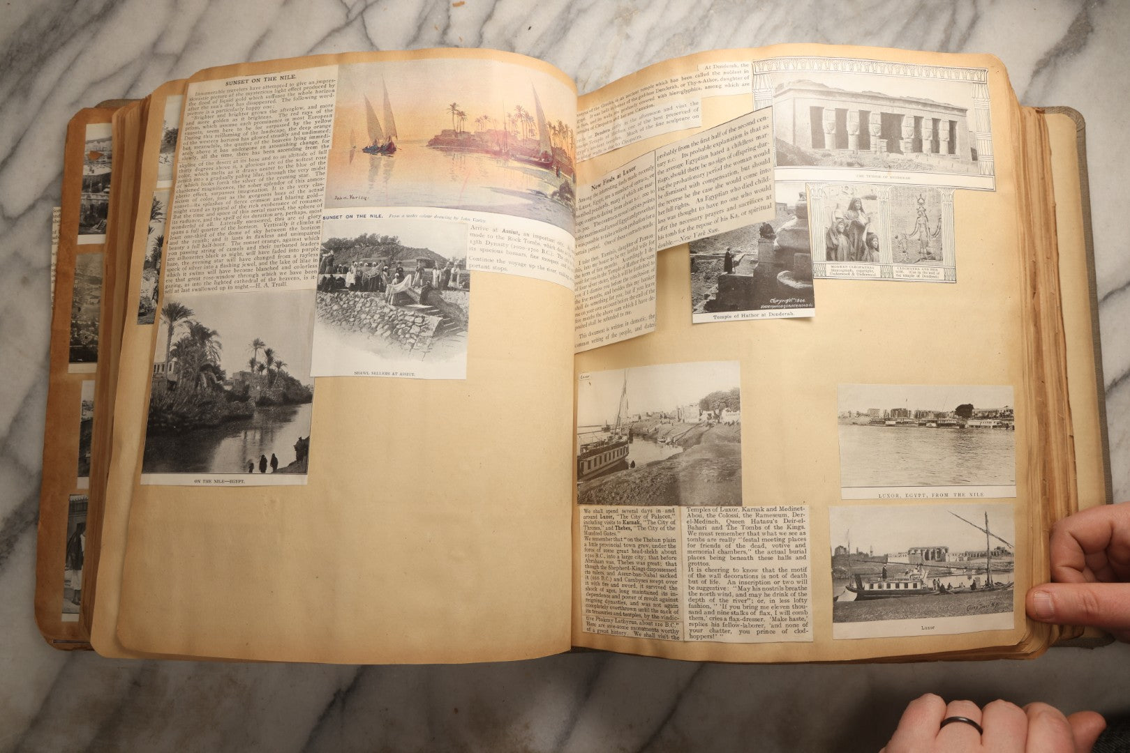 Lot 098 - Antique Scrapbook With Spain, Algeria, Greece, Syria, Italy, And Switzerland Travel Ephemera, Pressed Flowers And Botanical Specimens Throughout, Circa 1911