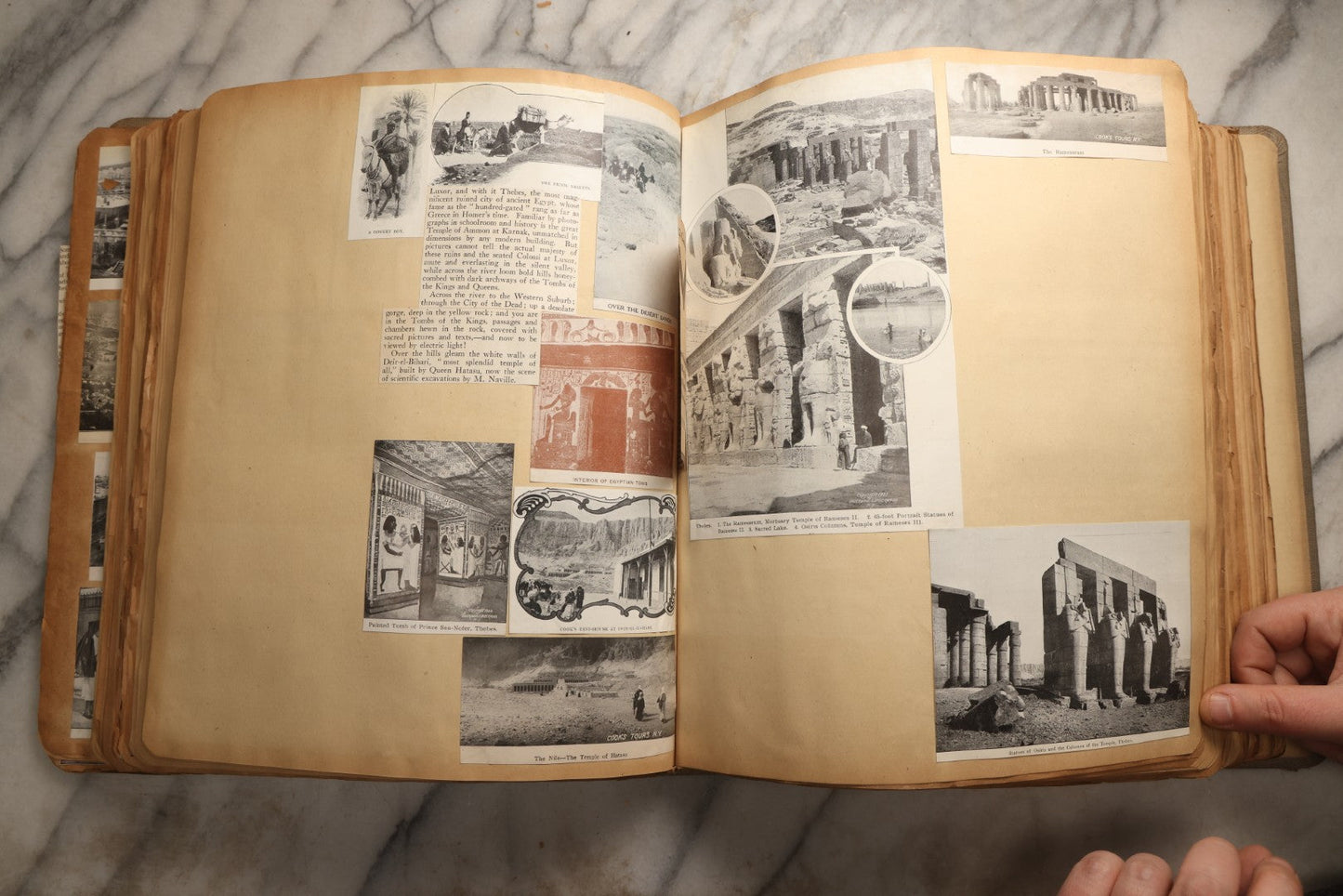 Lot 098 - Antique Scrapbook With Spain, Algeria, Greece, Syria, Italy, And Switzerland Travel Ephemera, Pressed Flowers And Botanical Specimens Throughout, Circa 1911