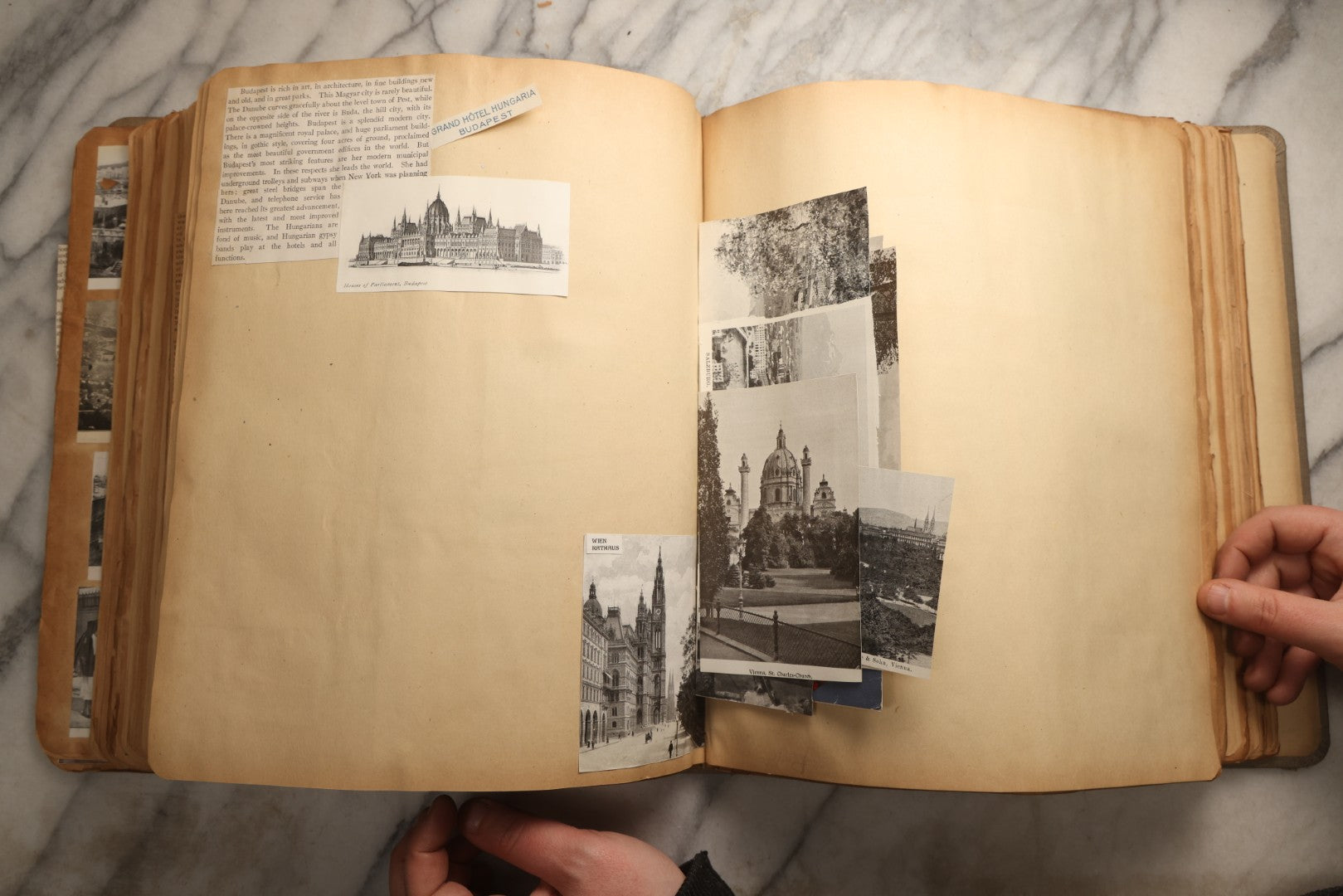 Lot 098 - Antique Scrapbook With Spain, Algeria, Greece, Syria, Italy, And Switzerland Travel Ephemera, Pressed Flowers And Botanical Specimens Throughout, Circa 1911