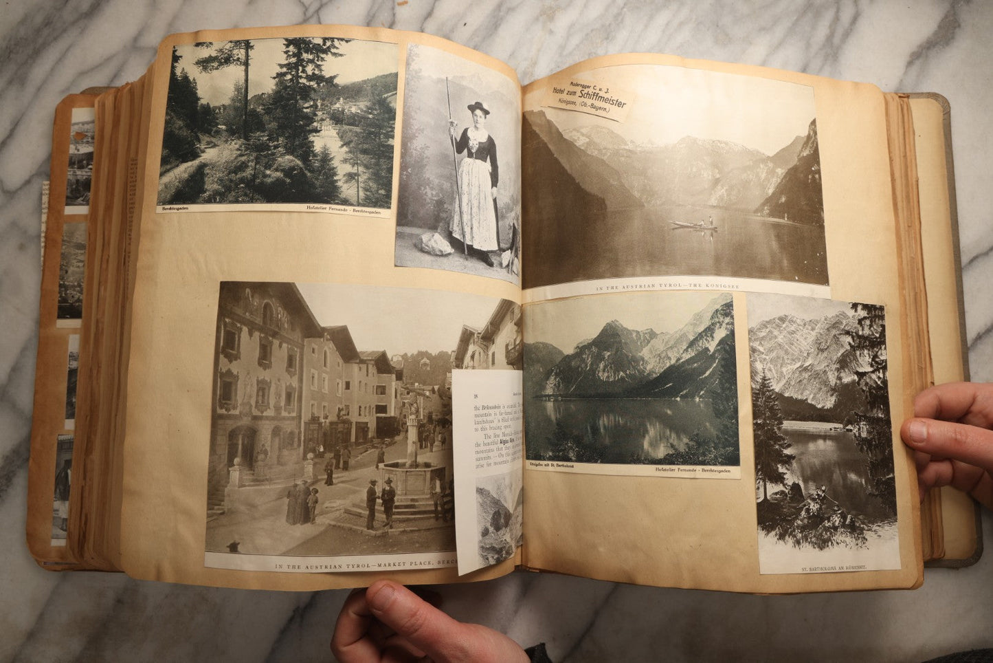 Lot 098 - Antique Scrapbook With Spain, Algeria, Greece, Syria, Italy, And Switzerland Travel Ephemera, Pressed Flowers And Botanical Specimens Throughout, Circa 1911