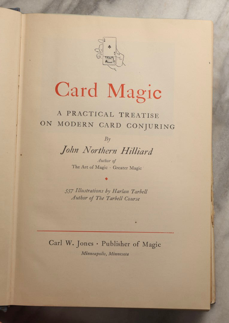 Lot 102 - Grouping Of Four Vintage Card Magic Books Including "Expert Card Technique" By Hugard And Braue, "Dai Vernon's Ultimate Secrets Of Card Magic," "Hillard's Card Magic," And "Professional Card Magic" By Cliff Green
