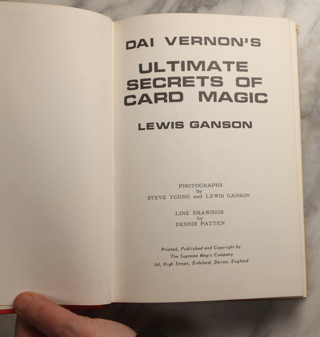 Lot 102 - Grouping Of Four Vintage Card Magic Books Including "Expert Card Technique" By Hugard And Braue, "Dai Vernon's Ultimate Secrets Of Card Magic," "Hillard's Card Magic," And "Professional Card Magic" By Cliff Green