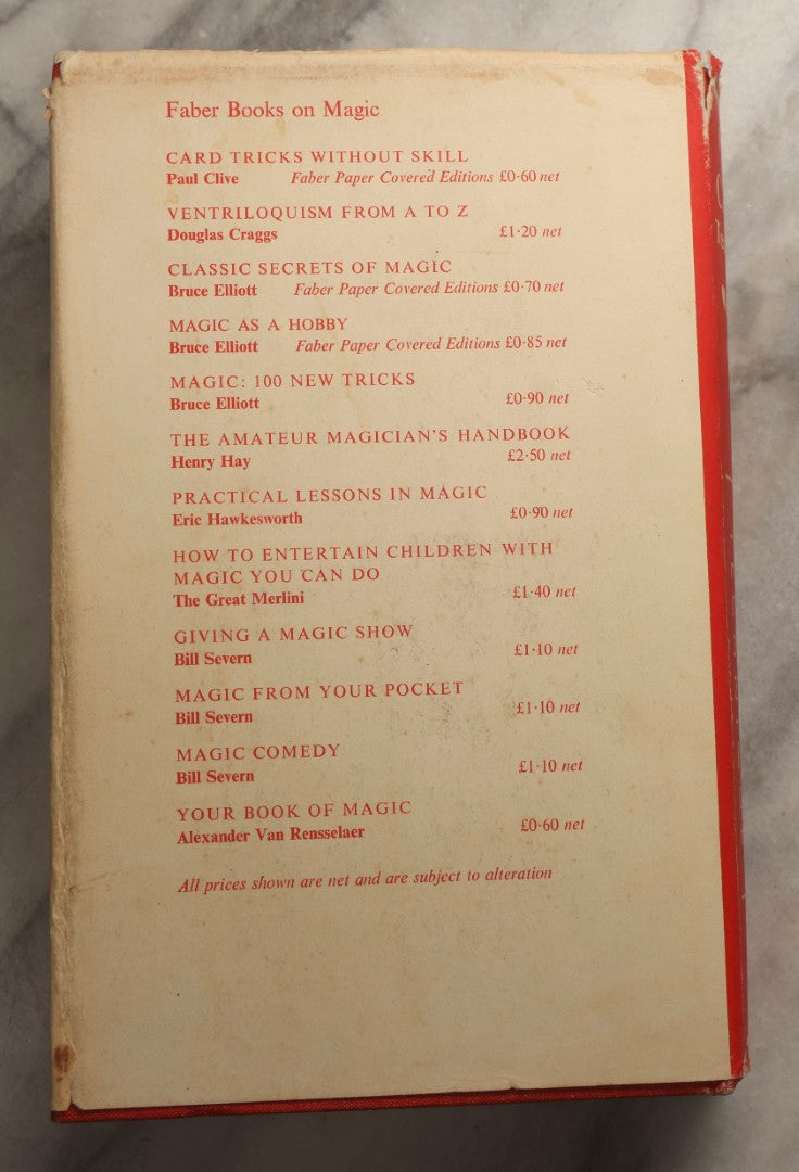 Lot 102 - Grouping Of Four Vintage Card Magic Books Including "Expert Card Technique" By Hugard And Braue, "Dai Vernon's Ultimate Secrets Of Card Magic," "Hillard's Card Magic," And "Professional Card Magic" By Cliff Green