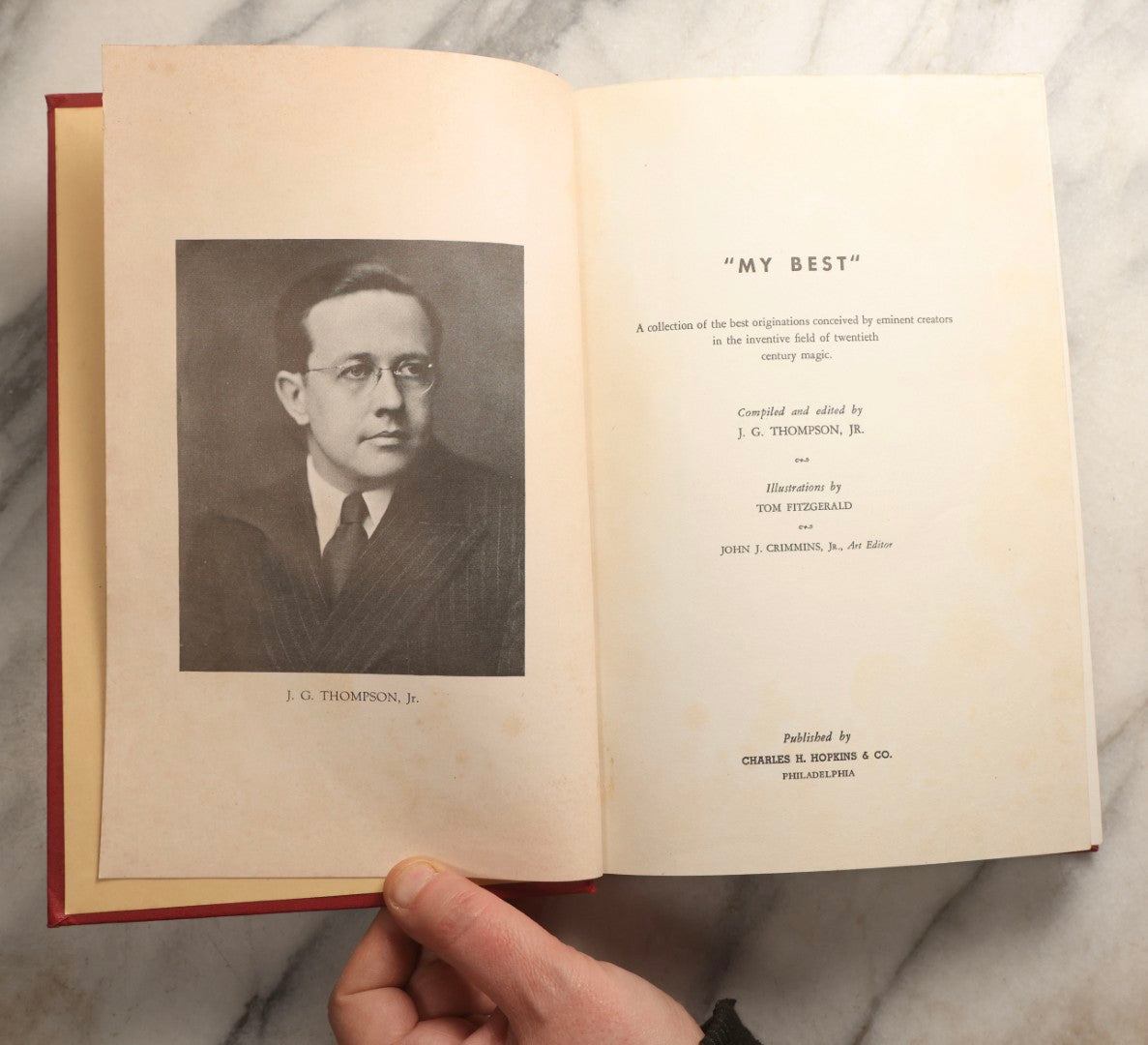 Lot 103 - Grouping Of Three Vintage Magic Books Including "Card Manipulations" By Jean Hugard, "My Best" By J.G. Thompson Jr., And "Inside Magic" By George L. Boston