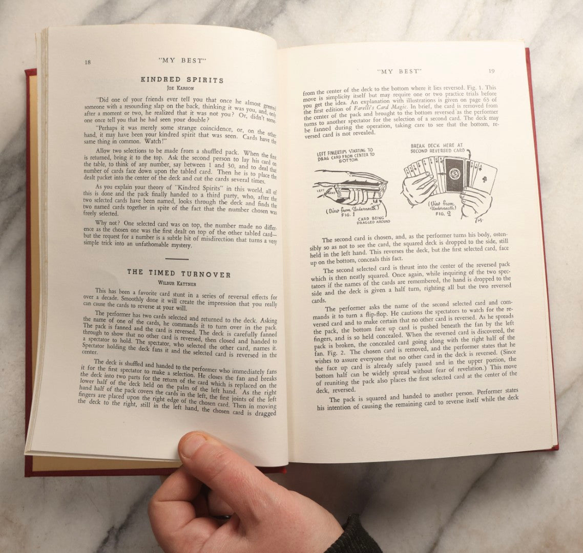 Lot 103 - Grouping Of Three Vintage Magic Books Including "Card Manipulations" By Jean Hugard, "My Best" By J.G. Thompson Jr., And "Inside Magic" By George L. Boston