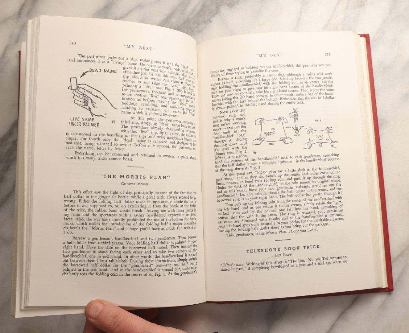 Lot 103 - Grouping Of Three Vintage Magic Books Including "Card Manipulations" By Jean Hugard, "My Best" By J.G. Thompson Jr., And "Inside Magic" By George L. Boston