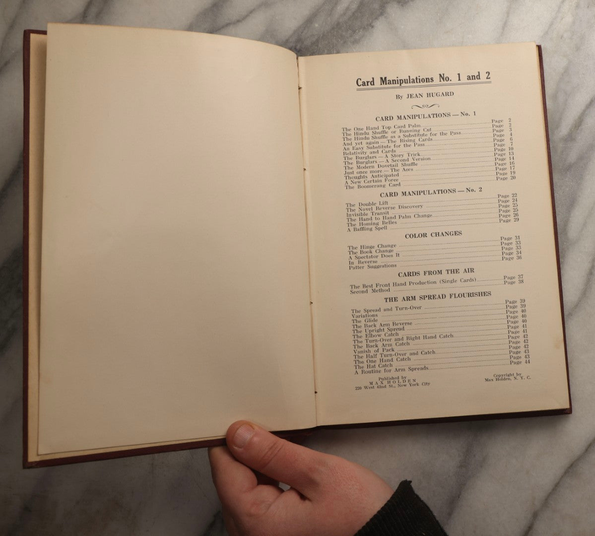 Lot 103 - Grouping Of Three Vintage Magic Books Including "Card Manipulations" By Jean Hugard, "My Best" By J.G. Thompson Jr., And "Inside Magic" By George L. Boston