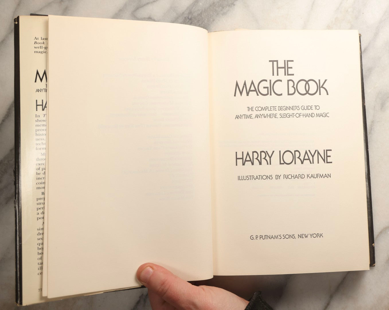 Lot 105 - Grouping Of Three Vintage Magic Books With Dust Jackets Including "The Magic Book" By Harry Lorayne, "The Dai Vernon Book Of Magic" By Lewis Ganson, And "Routined Manipulation Finale" By Lewis Ganson, Circa 1960s-1970s
