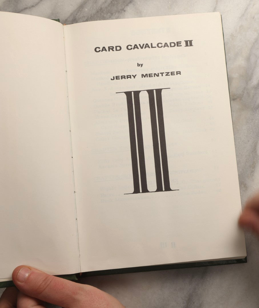 Lot 106 - Pair Of Vintage Magic Books, "Card Cavalcade I" And "Card Cavalcade II" By Jerry Mentzer, First Editions, Graphics By Commugraphic Entreprises, 1977 And 1974