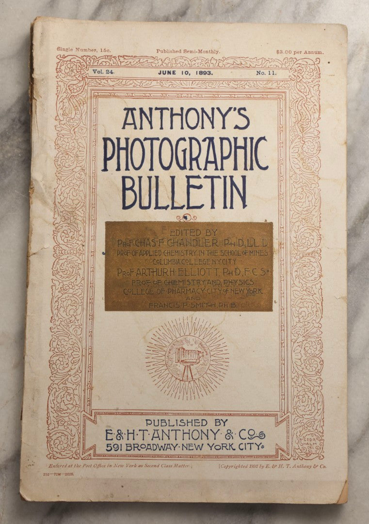 Lot 109 - Grouping Of Four Antique Photography Publications, 1892–1904, Including Anthony's Photographic Bulletin And Voigtländer Lens Catalogue