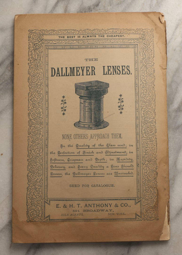 Lot 109 - Grouping Of Four Antique Photography Publications, 1892–1904, Including Anthony's Photographic Bulletin And Voigtländer Lens Catalogue