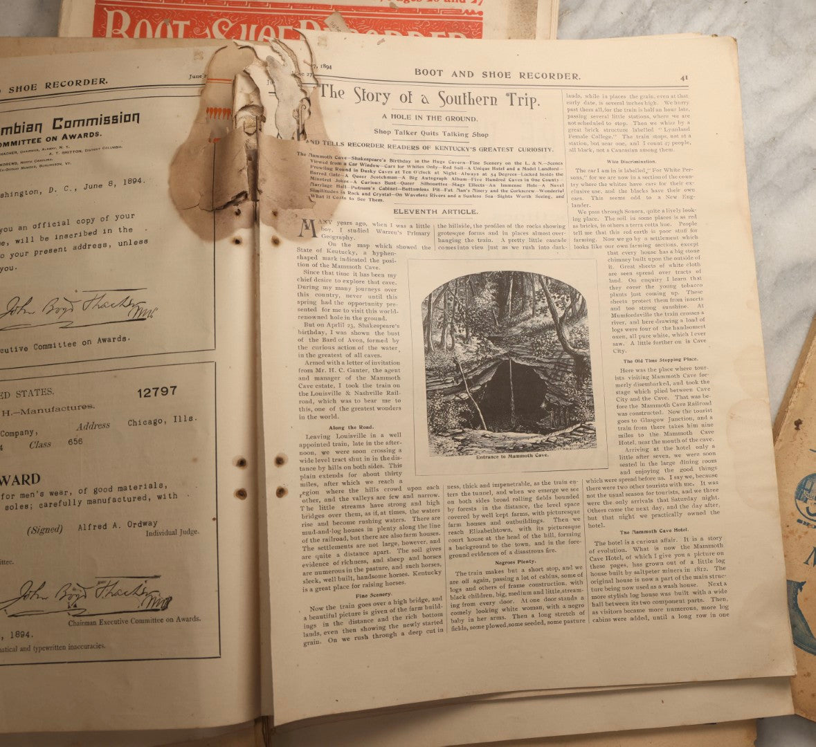 Lot 110 - Grouping Of Five Antique Editions Of The Boot And Shoe Recorder Trade Magazine, 1894 And 1896