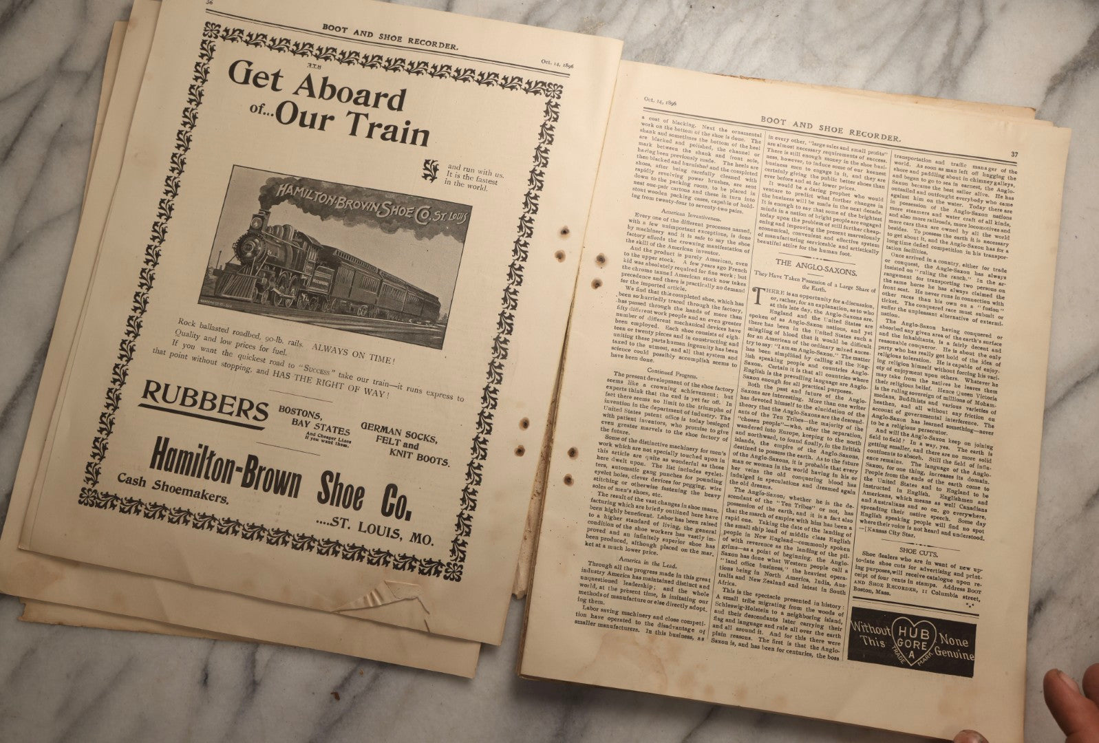 Lot 110 - Grouping Of Five Antique Editions Of The Boot And Shoe Recorder Trade Magazine, 1894 And 1896