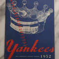 Lot 113 - Vintage 1952 New York Yankees Official Program And Score Card, “Home Of Champions,” 50th American League Season