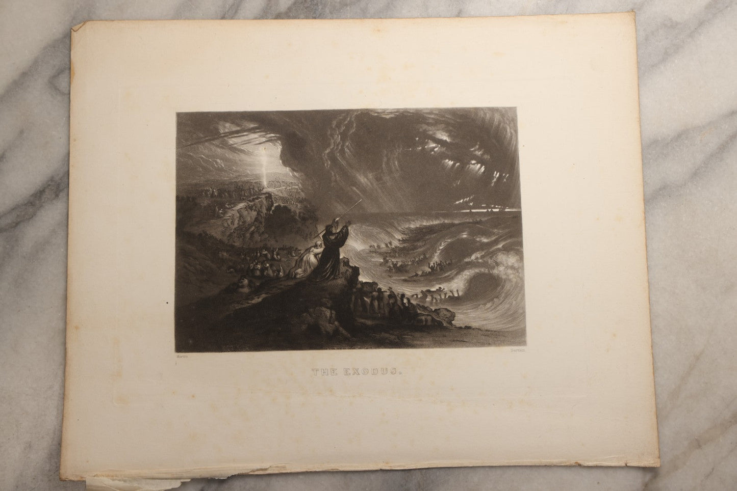 Lot 114 - Grouping Of Eight Antique Loose-Leaf Engraved Book Plates, Including Biblical Scenes Including The Exodus And The Fall Of Babel, Literary Scenes, And More
