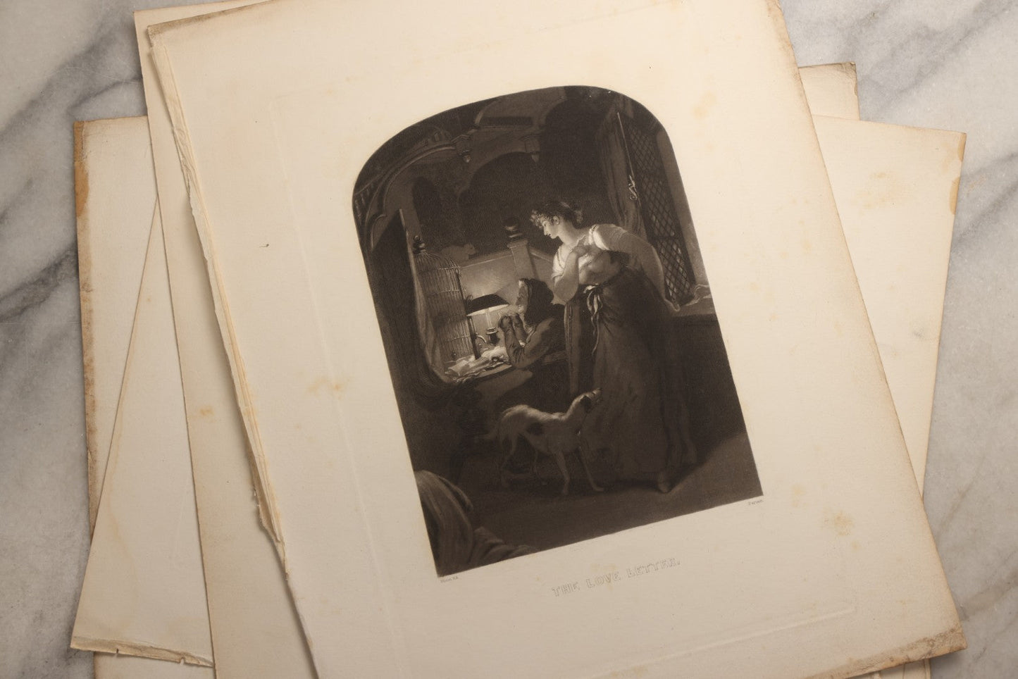 Lot 114 - Grouping Of Eight Antique Loose-Leaf Engraved Book Plates, Including Biblical Scenes Including The Exodus And The Fall Of Babel, Literary Scenes, And More