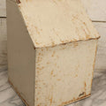 Lot 125 - Vintage White Painted Metal Milk Delivery Box With Hinged Lid And Heavy Surface Rust