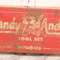 Lot 128 - Vintage Handy Andy Tool Set Red Tin Lithograph Metal Box By Skil-Craft Corp., Chicago