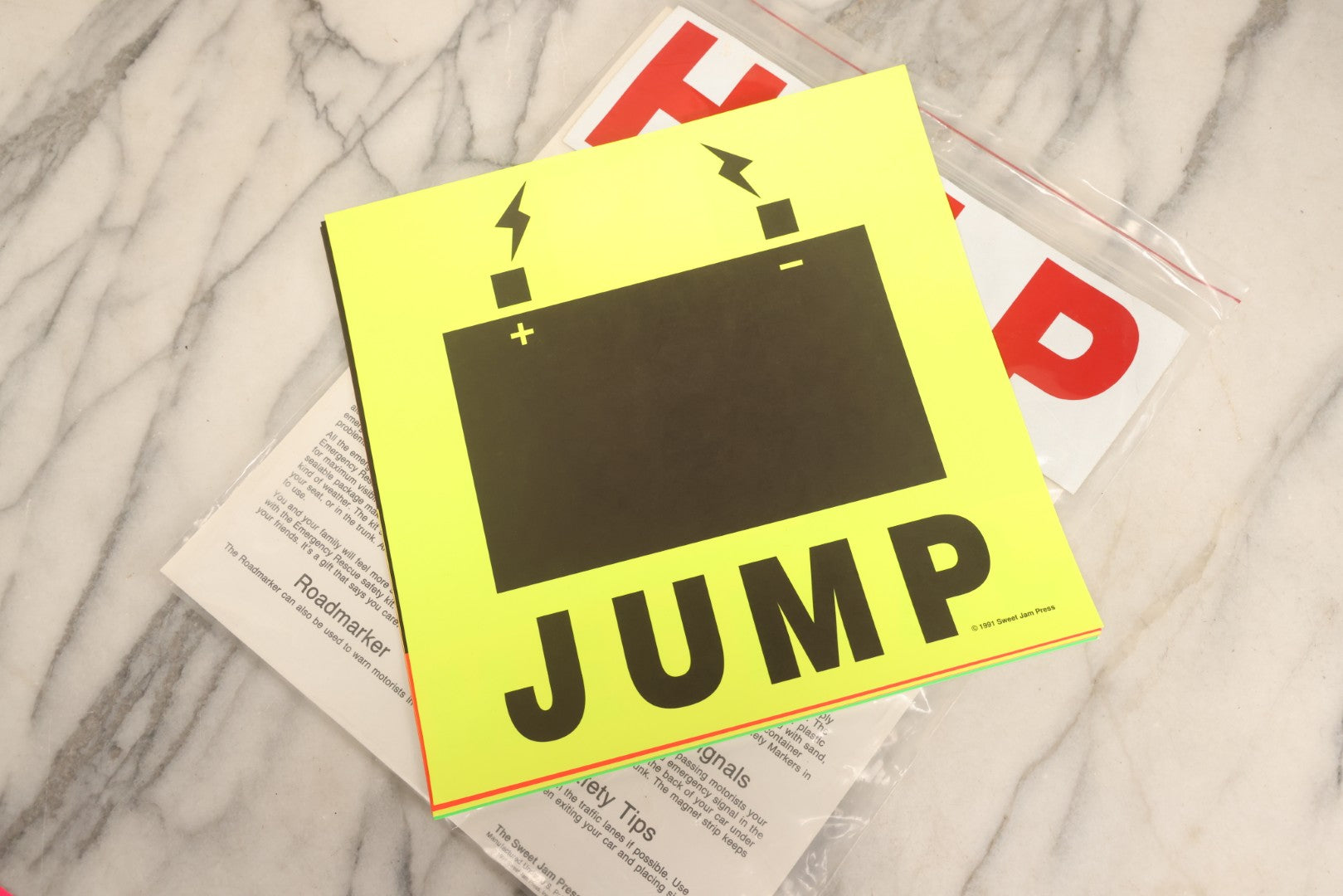 Lot 133 - Vintage Emergency Rescue Kit Help Posters Advertising Community Council Mental Health Services, Nashua, New Hampshire, 1991