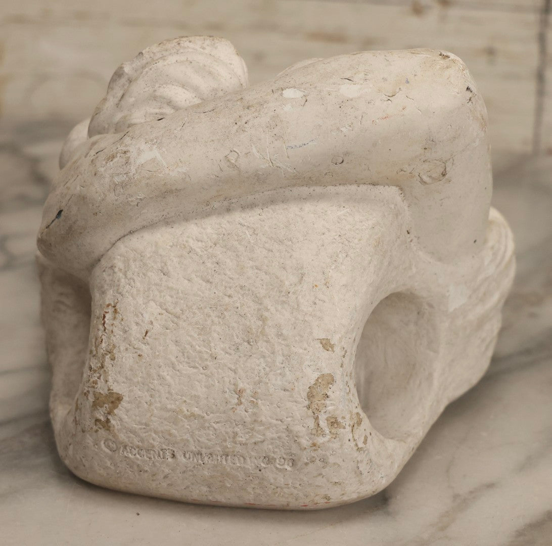 Lot 134 - Vintage Chalkware Wall Hanging Statue Of Woman With Hands Framing Face, Accents Unlimited Inc