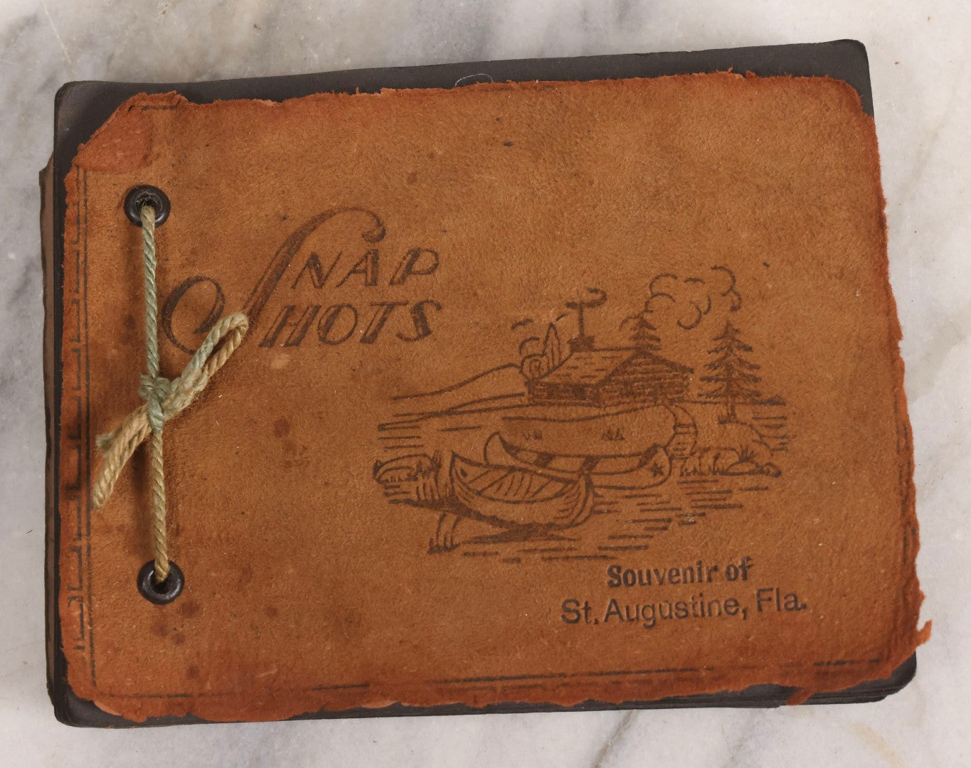 Lot 003 - Antique Snapshot Photo Album Of New England Gravestones With Handwritten Epitaph Transcriptions, Circa 1925–1930